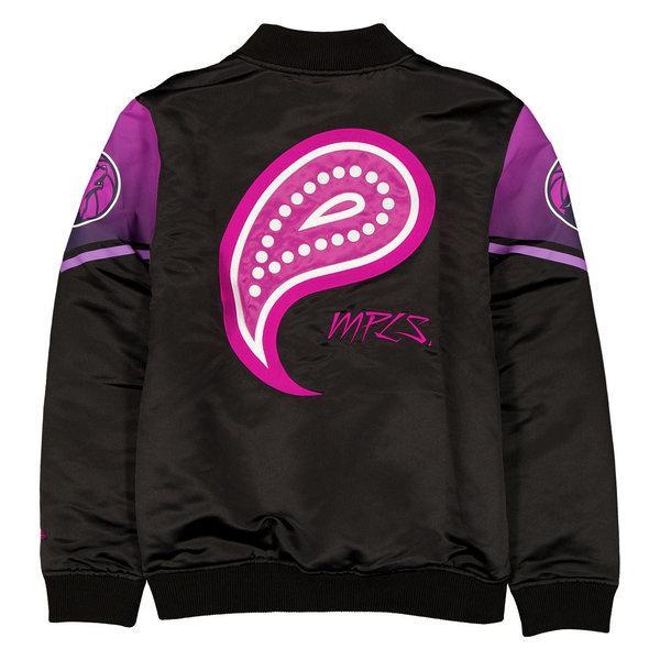 NBA ミネソタ・ティンバーウルブズ メンズ スタジャン ジャケット New Era ニューエラ Minnesota Timberwolves 2025 City Edition Black Jacketの画像