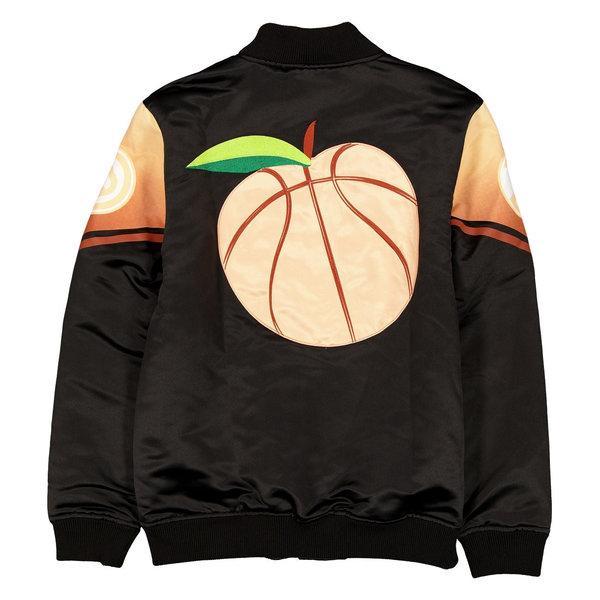 NBA アトランタ・ホークス メンズ スタジャン ジャケット New Era ニューエラ Atlanta Hawks 2025 City Edition Black Jacketの画像