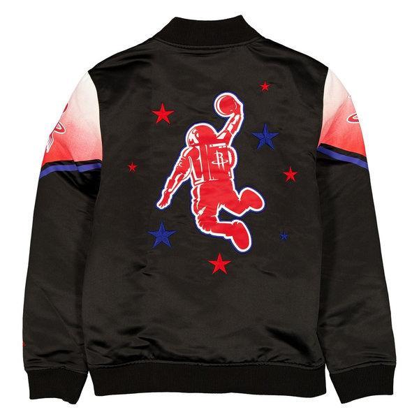 NBA ヒューストン・ロケッツ メンズ スタジャン ジャケット New Era ニューエラ Houston Rockets 2025 City Edition Black Jacketの画像