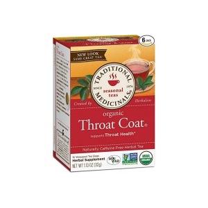 Traditional Medicinals Organic Throat Coat Seasonal Tea – 16 Bags, Pack Of 6 (96 Total)
