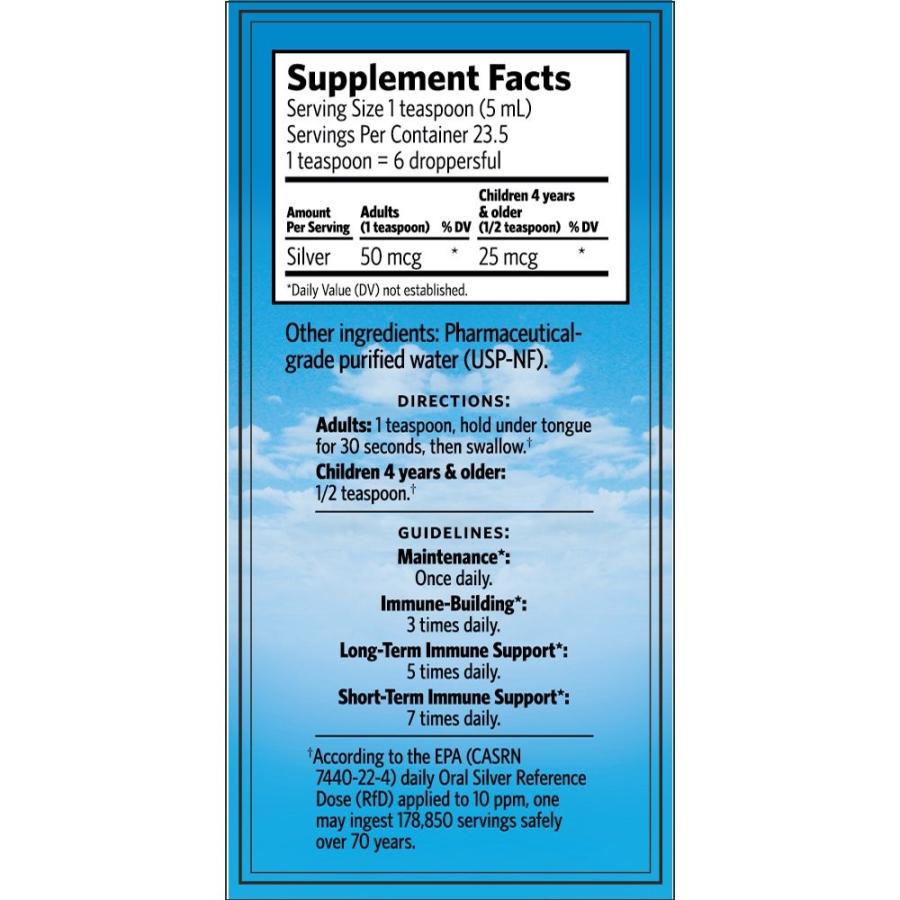 Sovereign Silver コロイダルシルバー Colloidal Silver 4oz (118 ml) / Colloidal Silver コロイド銀 銀イオン水 B00