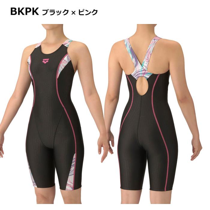 (部活応援100円クーポン)アリーナ 水泳 レディース フィットネス水着 フィットネスワンピーススパッツ ぴったりパッド 2025〜26年秋冬モデル  [M便 1/1](自社)_1