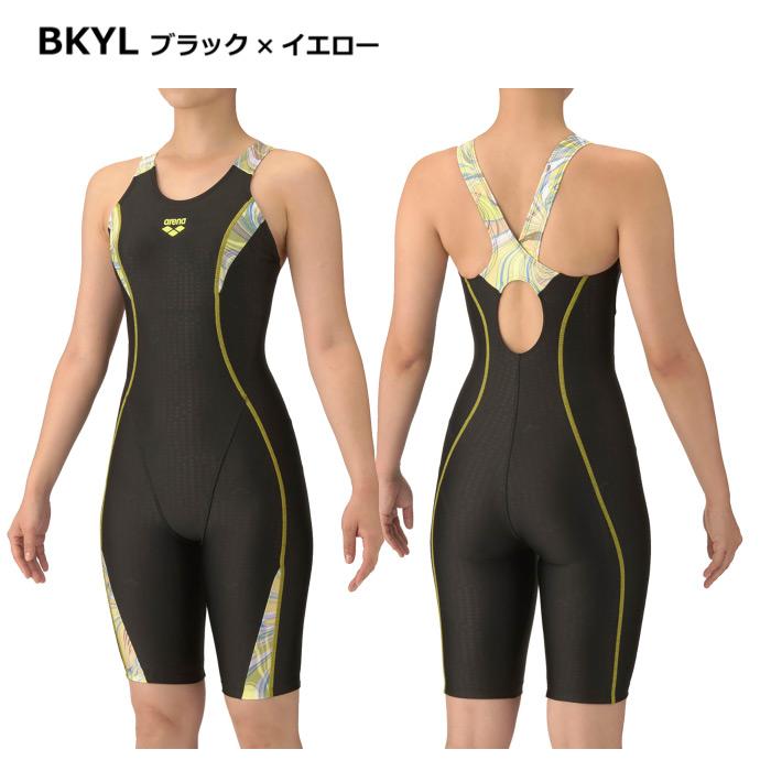 (部活応援100円クーポン)アリーナ 水泳 レディース フィットネス水着 フィットネスワンピーススパッツ ぴったりパッド 2025〜26年秋冬モデル  [M便 1/1](自社)_2