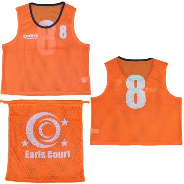 earlscourt ビブス 10枚セット　オレンジ アールズコート（Earls Court） サッカー ビブス10枚セット(番号有り