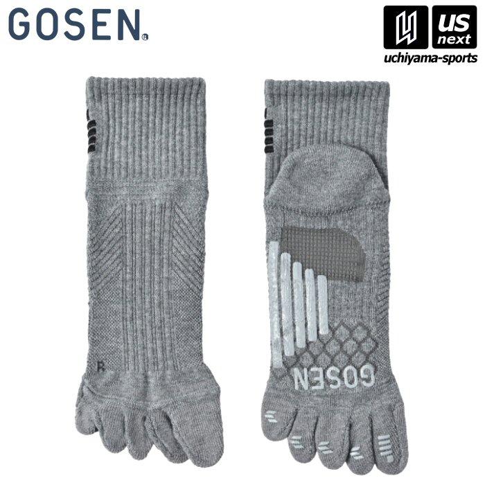 ゴーセン5本 GOSEN（ゴーセン） 高機能ソックス(5本指)22〜25cm グレー [M便 1/2