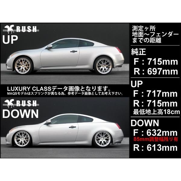 スカイライン クーペ CKV36 RUSH 車高調 LUXURY CLASS Damper スカイライン クーペ CKV36 RUSH 車高調 LUXURY CLASS Damper