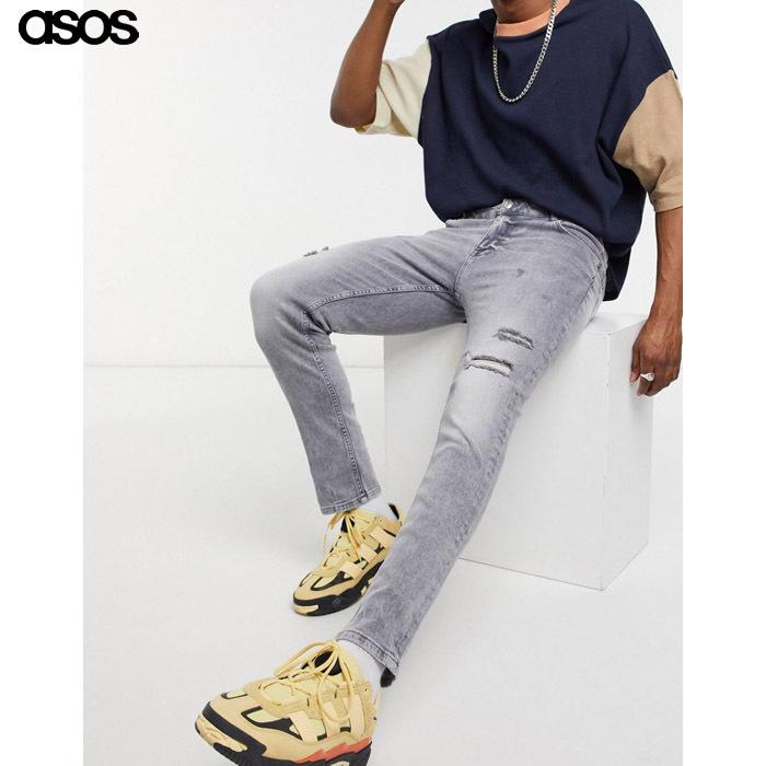 エイソス メンズ ライトグレー スキニージーンズ Fm21 1294 1 Us Style Yahoo 店 通販 Yahoo ショッピング