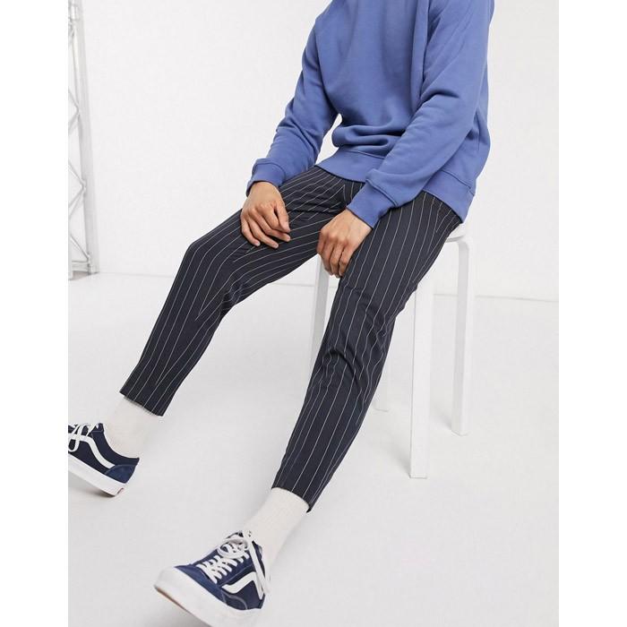 エイソス メンズ ネイビー テーパードパンツ ストライプ スマート Fm22 1178 1 Us Style Yahoo 店 通販 Yahoo ショッピング
