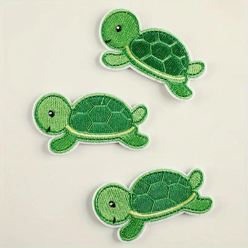ワッペン 3枚セット 亀 かめ カメ 子供 アイロン アップリケ アイロンワッペン 刺繍 | ブランド登録なし | 05
