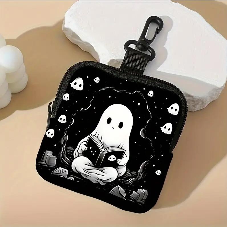 ミニポーチ おばけ ゴースト 可愛い プリント コインケース 小銭入れ