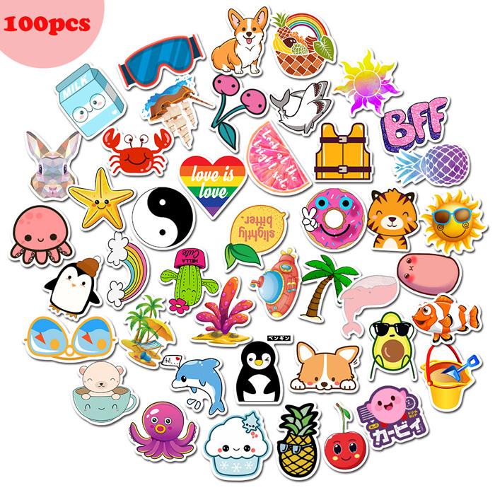 100枚 ステッカー 防水 耐水 シール 詰め合わせ 車 : US-Style