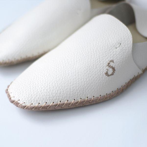 【MEN'S ルームシューズ キット（イニシャル入）】クリックポスト対応、手作り、DIY、ハンドメイド、おしゃれ、結婚祝い、ペアルック、贈り物、スリッパ、本革 | 