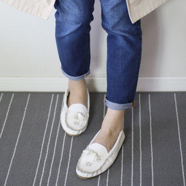 【LADY'S シューズ キット（イニシャル入）】クリックポスト対応、手作り、DIY、お揃い、おしゃれ、ファミルック、名入れ、贈り物、モカシン、国産 |  | 02