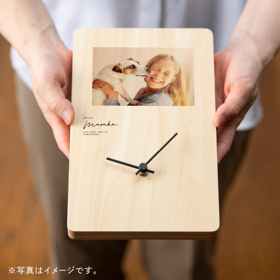【敬老の日 プレゼント】好きな写真がプリントできる置時計【オーダーメイド】【ウッドプリントクロック】 |  | 09