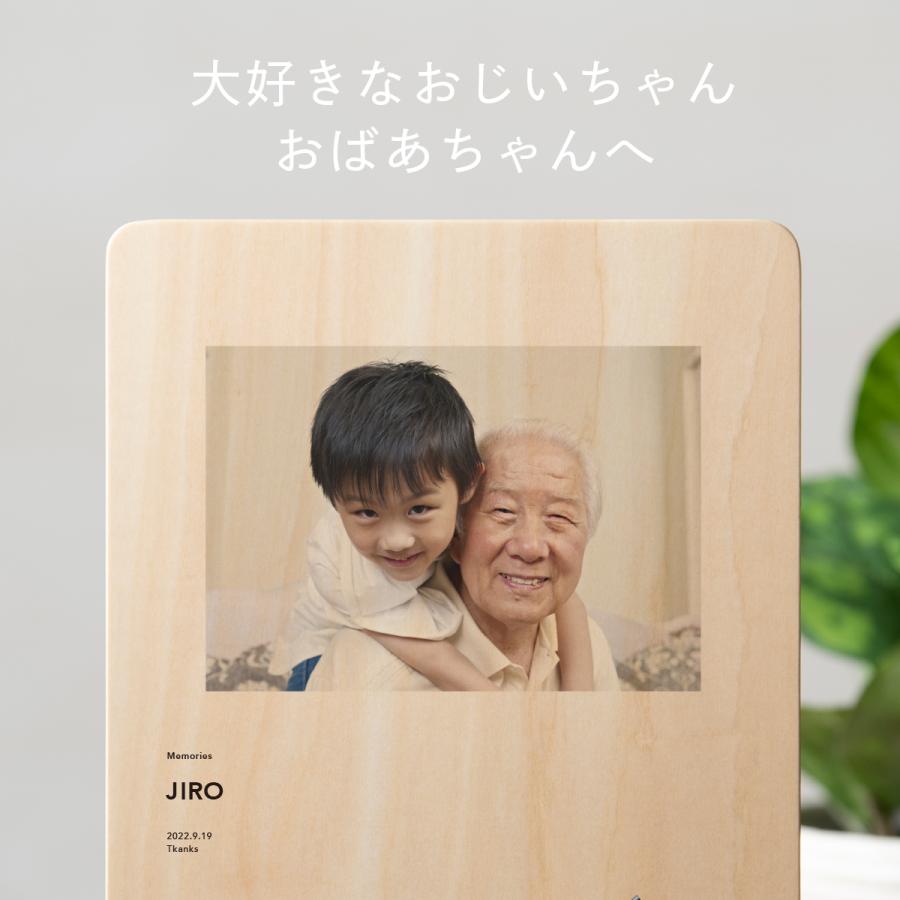 【敬老の日 プレゼント】好きな写真がプリントできる置時計【オーダーメイド】【ウッドプリントクロック】 |  | 02