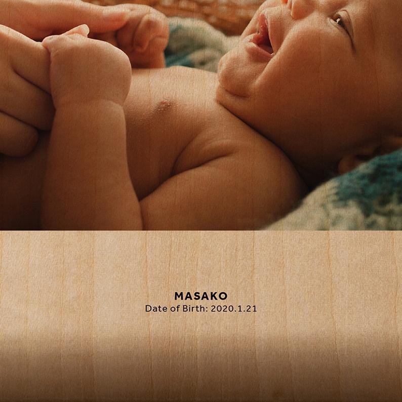 【2個セット】ウッドプリントMINI 送料無料 写真 手形 フォトフレーム おしゃれ 北欧 写真立て プリント 名入れ 記念品 木製 |  | 05