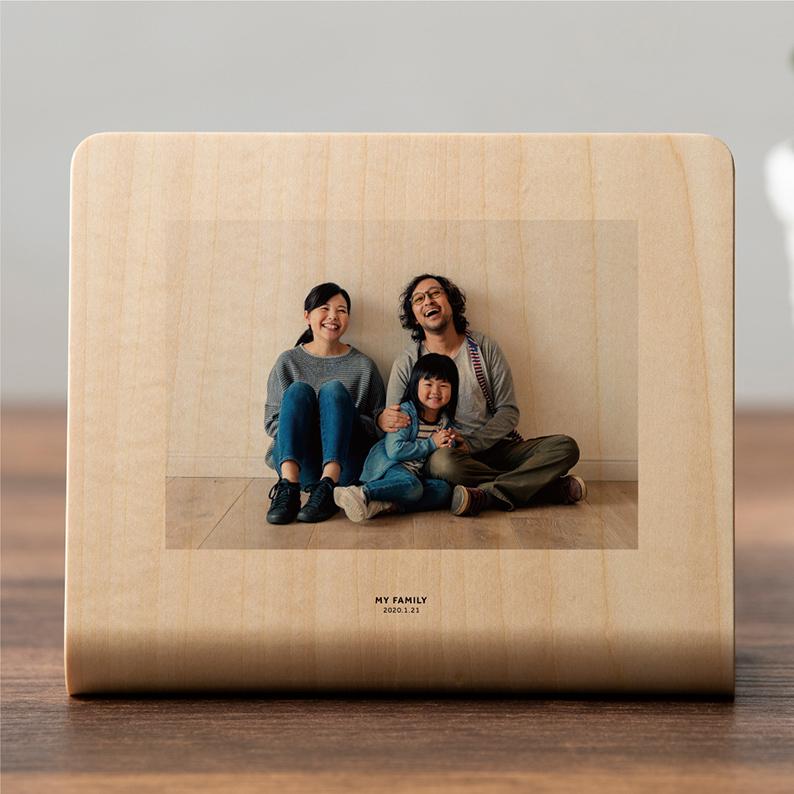 【3個セット】ウッドプリントMINI 送料無料 写真 手形 フォトフレーム おしゃれ 北欧 写真立て プリント 名入れ 記念品 木製 |  | 03