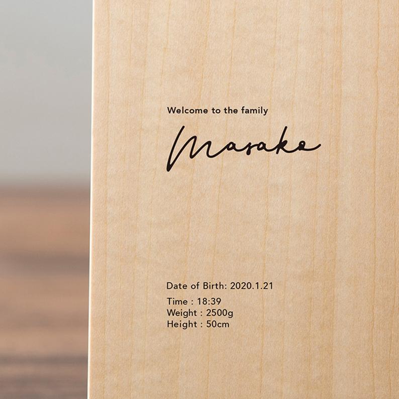 【出産祝 手形】ウッドプリントMINI フォトフレーム おしゃれ 北欧 写真立て プリント 名入れ 記念品 木製 |  | 03