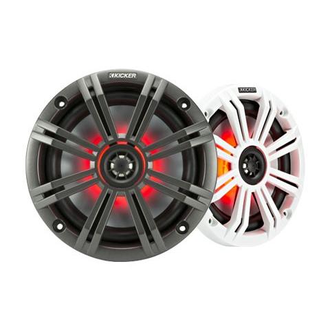キッカー Kicker KM654L マリンスピーカー ハーレー6.5インチ KM654L (45KM654L) マリーングレード LED搭載 16.5cm (6.5インチ) Max