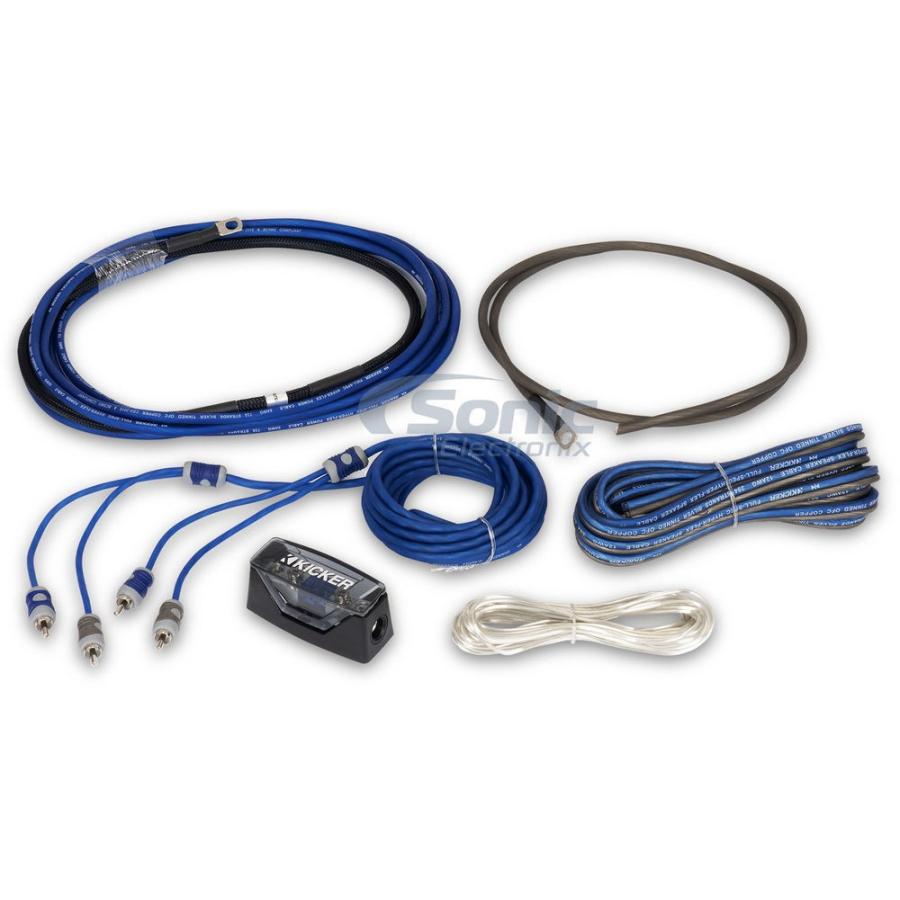 KICKER CK4 カーオーディオ配線キット Kicker CK4 4-Gauge Amplifier Kit with KISLOC Line Output