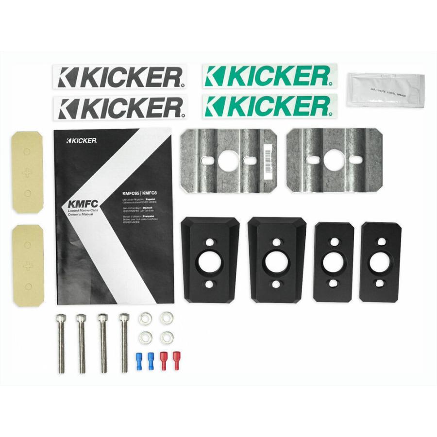 KMFC8 (46KMFC8) 20cm LED付 マリーンタワーシステム1ペア分 黒色 Max.300W キッカー Kicker｜usa-audio｜06