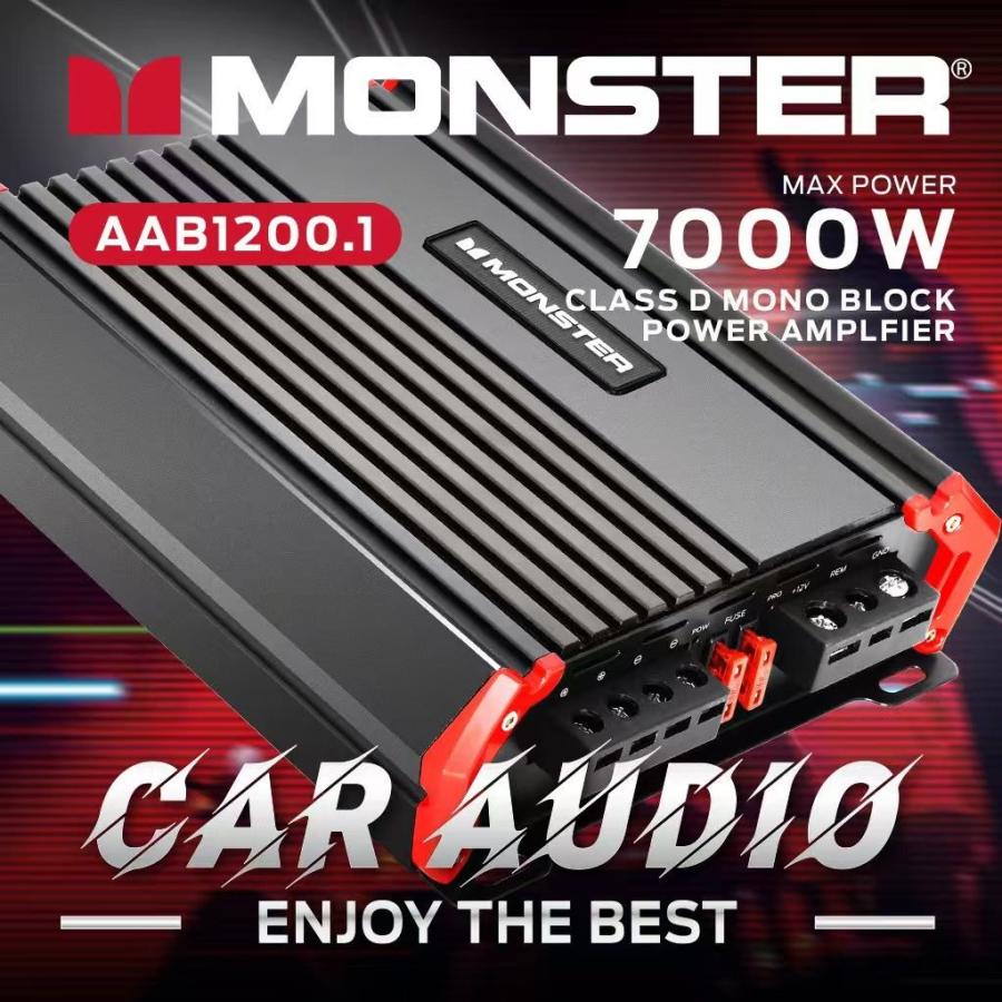 AAB1200.1 Class D 1chパワーアンプ Max.7000W モンスターオーディオ