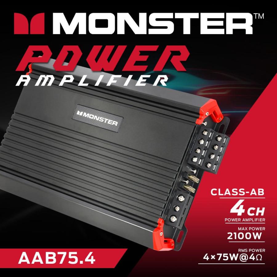 AAB75.4 4ch Class AB Max.2100W モンスターオーディオ Monster Audio