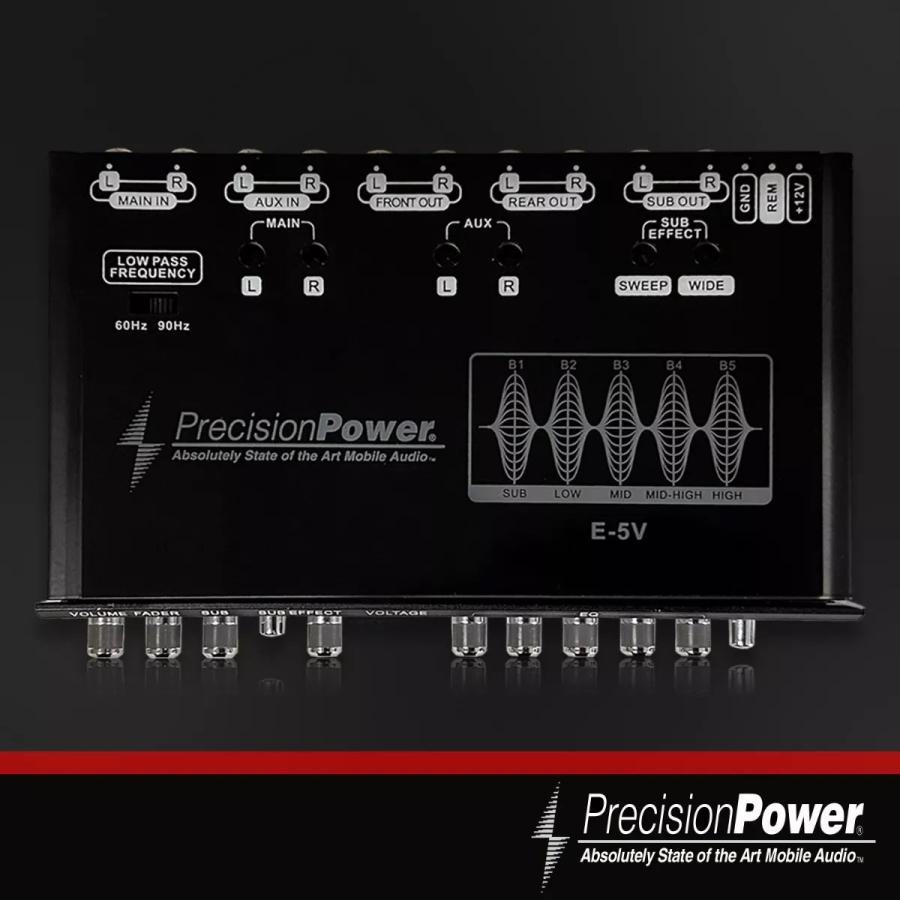 E.5V LED付 5バンド パラメトリック イコライザー PPI プレシジョン