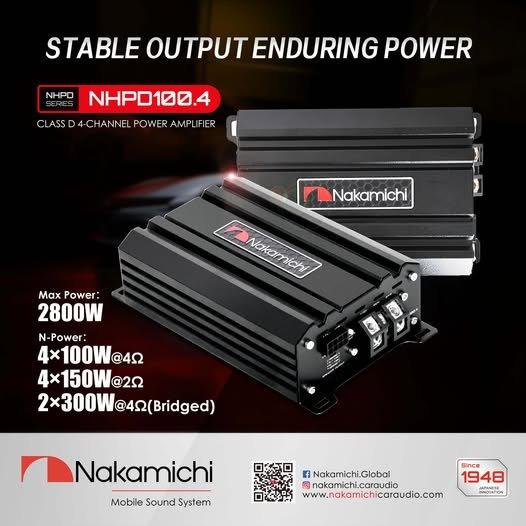 NHPD100.4 NHPDシリーズ 4ch パワーアンプ○超小型○Class D Max.2800W