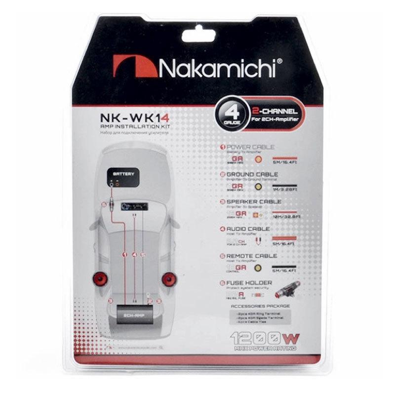NK-WK14 4ゲージ (4GA) 2ch アンプ配線キット ナカミチ Nakamichi : nk 
