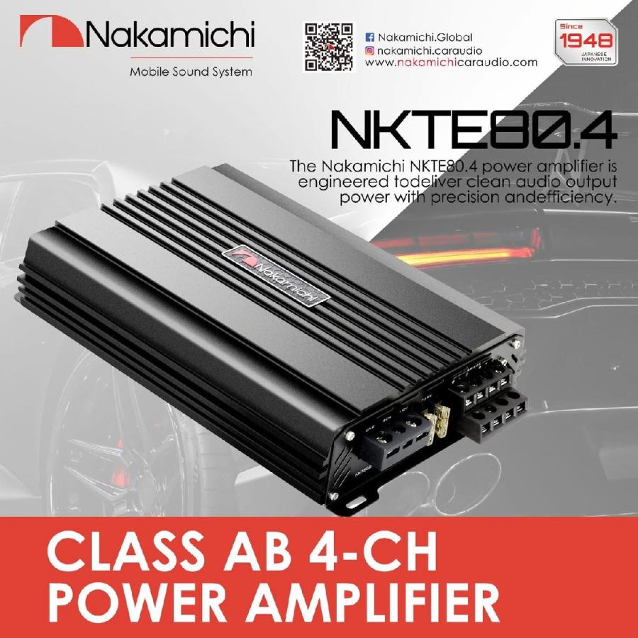NKTE80.4 NKTEシリーズ 4ch パワーアンプ○小型○Class AB Max.2200W