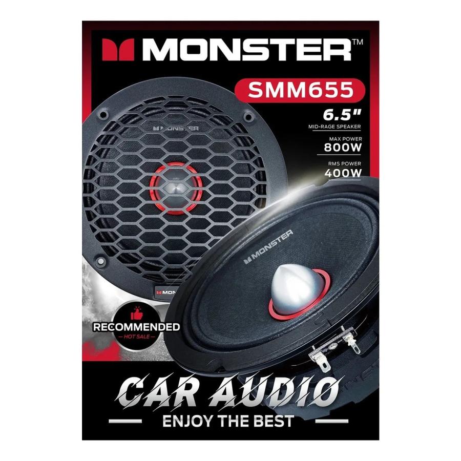 モンストスピーカー SMM655 16.5cm (6.5インチ) Max.800W ミッドレンジスピーカー