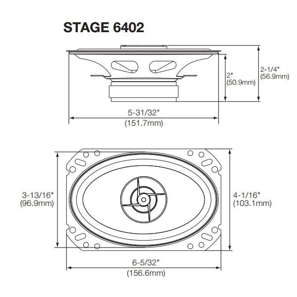 STAGE6402 Max.105W 102x152mm(4x6インチ) STAGEシリーズ JBL STAGE6402USA Audio