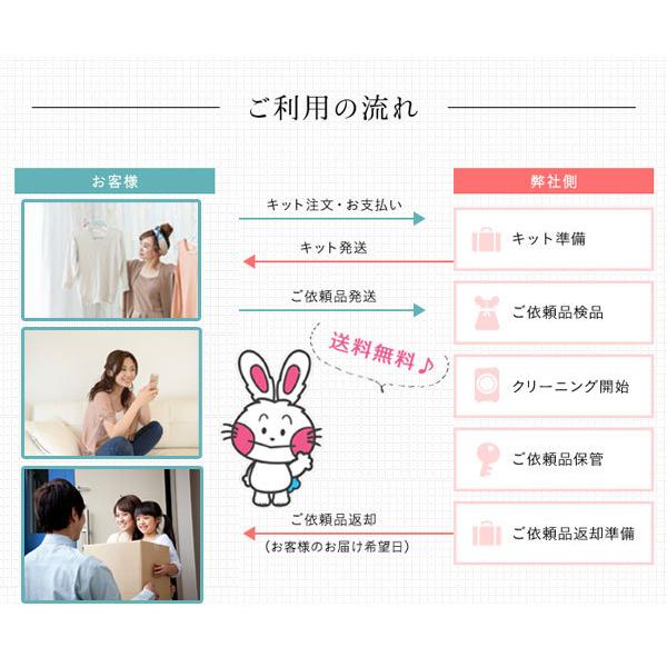クリーニング 宅配 衣類10点 2週間でご返却 詰め放題 : うさちゃん