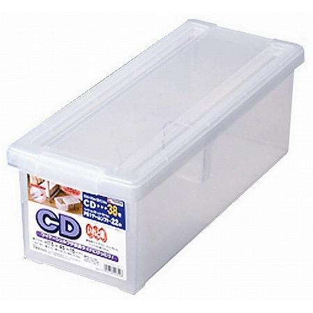透明プラスチック収納ケース　1個 CD 38冊収納 ケース プラスチックケース 透明 積み重ね : うさぎ屋