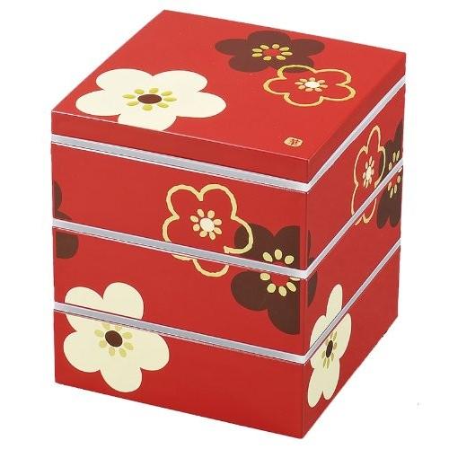 重箱 3段 赤 お弁当箱 和風 レッド : うさぎ屋 インテリア&DIY - 通販