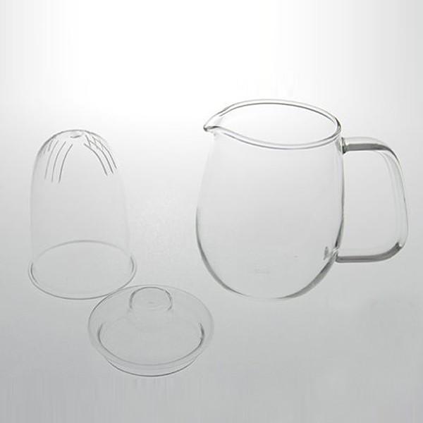 ティーポット ガラス おしゃれ 耐熱ガラス ティポット シンプル 透明 茶こし ふた付き｜usagi-shop｜03