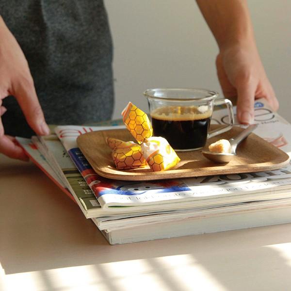 お盆 トレー トレイ 滑りにくい 小さいサイズ ミニ 木目 木製 ウッド