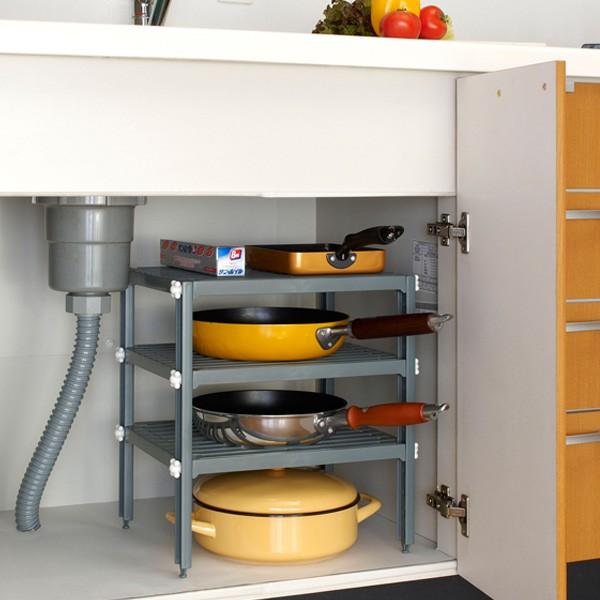 収納棚 シンク下収納 ラック 3段 ミニラック Amazon｜ドウシシャ 3段 ミニラック シンク下収納ラック 黒 ブラック