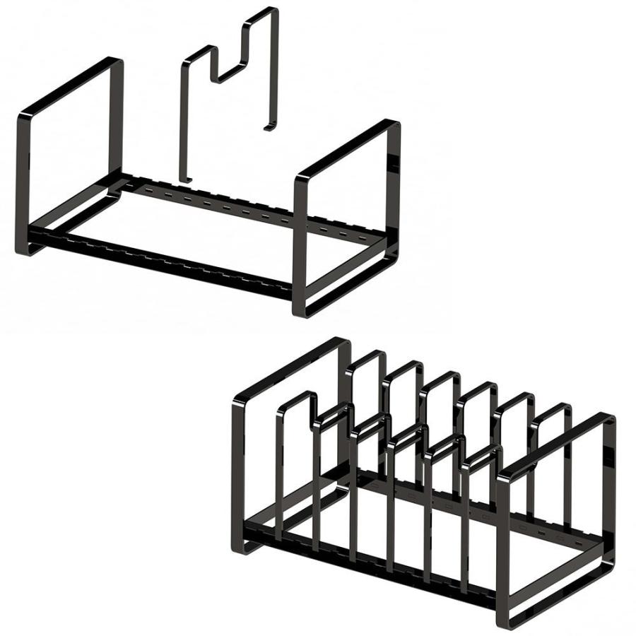 フライパンスタンド 鍋蓋スタンド シンク下 フライパン収納 鍋蓋収納 鍋ぶた 鍋ふた フライパン蓋 鍋ふた置き 鍋蓋置き 鍋蓋 収納 スタンド ラック 山崎実業｜usagi-shop｜03