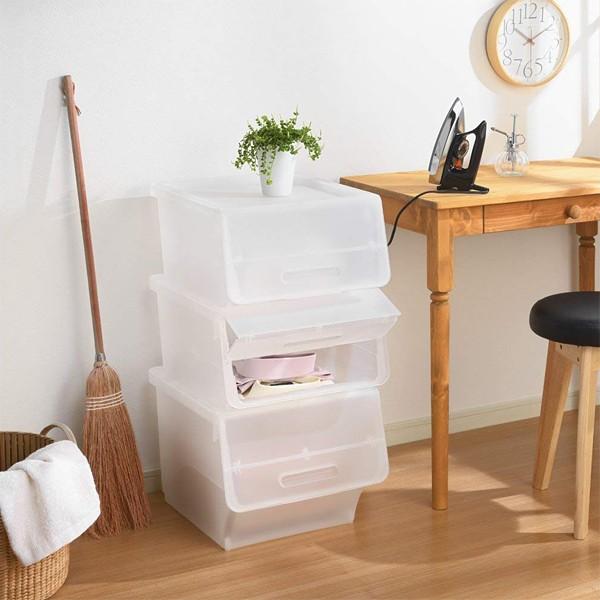 収納ボックス 蓋付き 収納ケース 積み重ね フラップ扉 : うさぎ屋