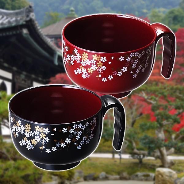 漆器 椀 10点 花模様　吸物椀　山中塗　たち吉　朱菊　和食器　来客用　汁椀 汁椀 山中塗 日本製 手付き汁椀 山中漆器 おしゃれ 取っ手つき お椀 桜