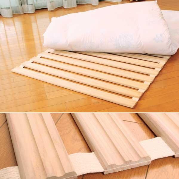 すのこマット 桐スノコベッド ロール式 板 折りたたみ シングル 押入れ