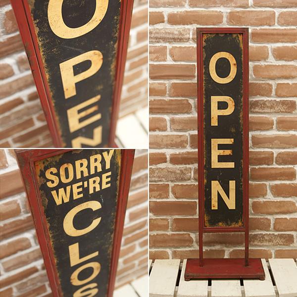 看板 オープン クローズド 両面スタンド カウンター OPEN & CLOSED 看板 OPEN オープン 開店 営業中 CLOSED クローズ 閉店 サインボード