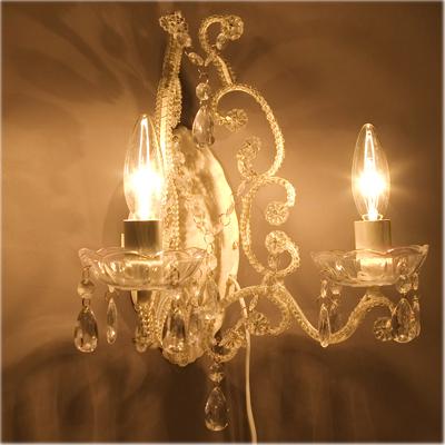 シャンデリア 壁掛け 壁面 おしゃれ ゴージャス レトロ 電気