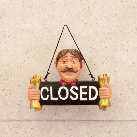 看板 オープン OPEN クローズ CLOSE サインボード おじさん ジェントル