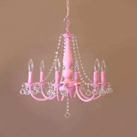 シャンデリア ピンク 照明 LED電球対応 6灯 おしゃれ かわいい シャンデリア ピンク 照明 LED電球対応 6灯 おしゃれ かわいい