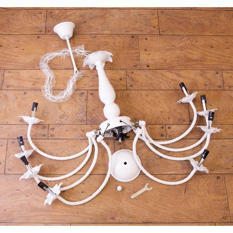 シャンデリア ホワイト 白 照明 LED電球対応 8灯 おしゃれ シャンデリア ホワイト 白 照明 LED電球対応 8灯 おしゃれ