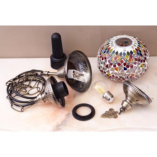 モザイクガラスペンダントランプ、吊り下げ ペンダントランプ エキゾチック 雰囲気 インテリア 照明 吊下げ