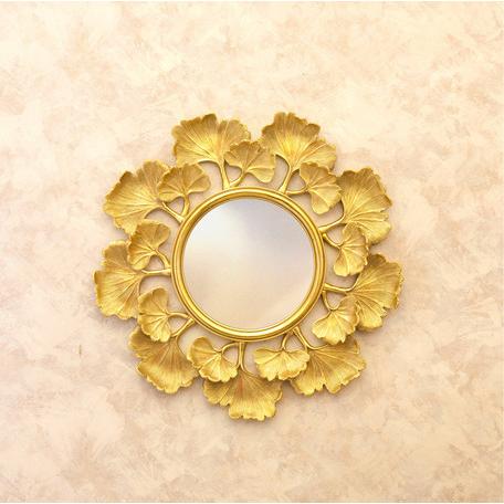 鏡 ミラー 壁掛け 壁 壁面 おしゃれ ヨーロピアン インテリア イチョウ